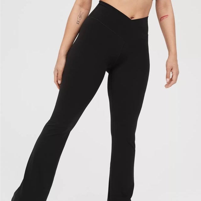 OFFLINE By Aerie Real Me High Waisted Crossover Flare Legging