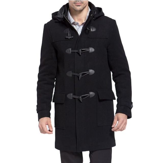 BGSD Men Benjamin Wool Blend Classic Duffle Coat