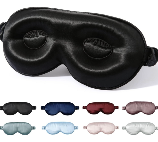 ZIMASILK Adjustable Pure Mulberry Silk 3D Contoured Cup Eye Mask