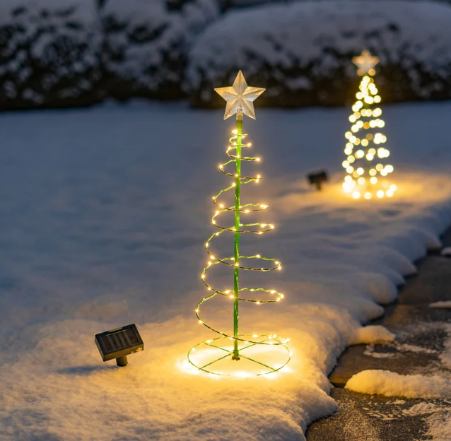 Solar Powered LED Spiral Christmas Tree