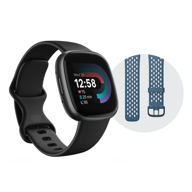 Fitbit Versa 4 Fitness Smartwatch Bundle