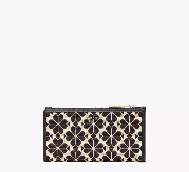 Morgan Painterly Houndstooth Small Slim Bifold Wallet