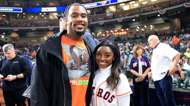 Simone Biles and Jonathan Owens