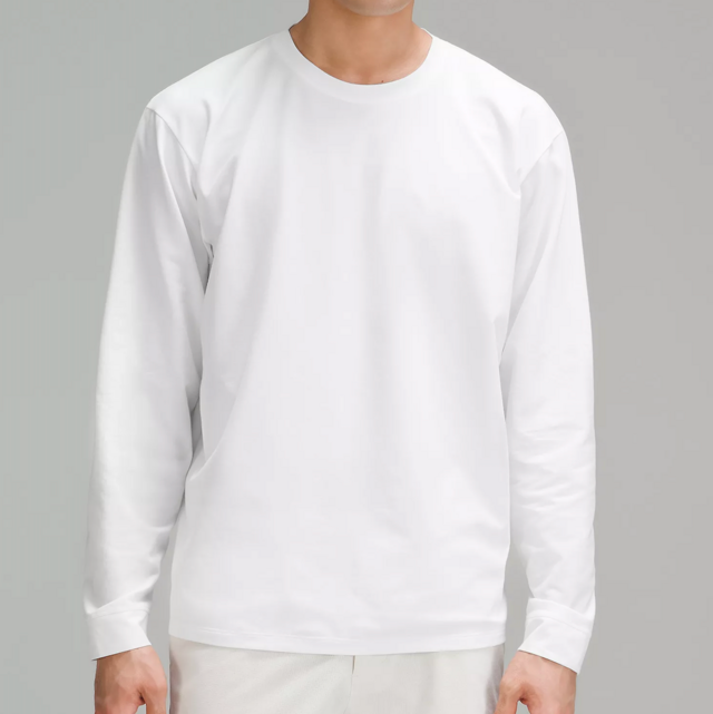 Pique Oversized-Fit Long-Sleeve Shirt