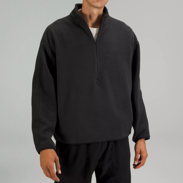 Oversized-Fit Fleece Half Zip