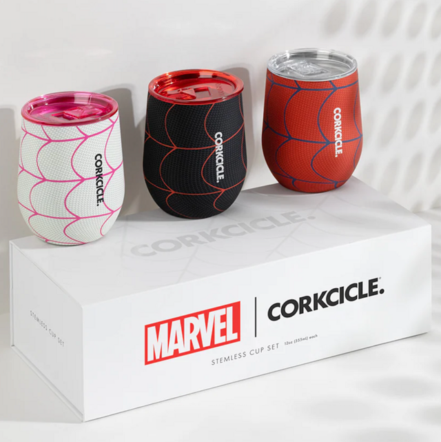 Corkcicle Spider-Man Stemless Set (3)