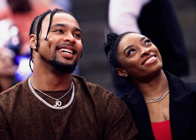 Jonathan Owens and Simone Biles