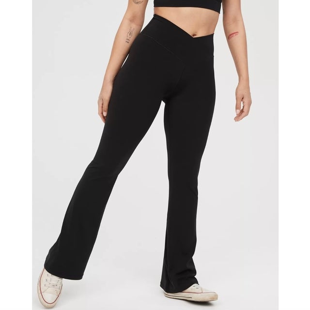 Offline By Aerie Real Me High Waisted Crossover Flare Legging