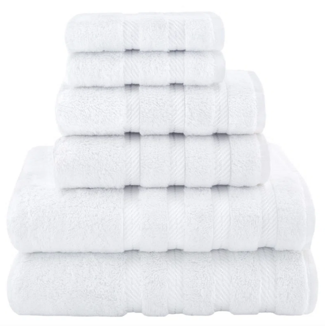 Darcelle 100% Turkish Cotton 6 Piece Bath Towel Set