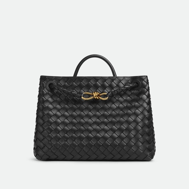 Bottega Veneta Andiamo Medium Intrecciato Leather Tote