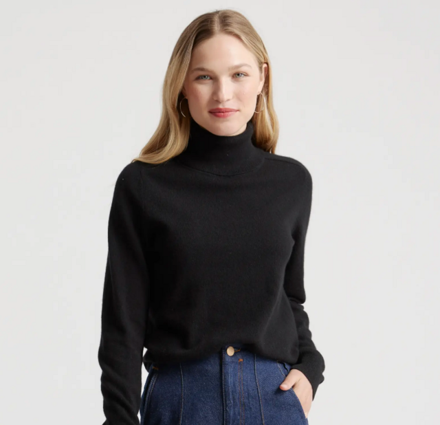 Quince Mongolian Cashmere Turtleneck Sweater