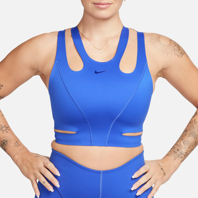 Nike New Pro Criss Cross Bra Top Dry Fit Workout Logo Athletic