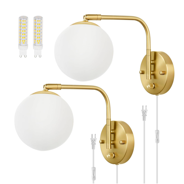 Vatoni Dimmable Wall Sconces Plug-In Fixture