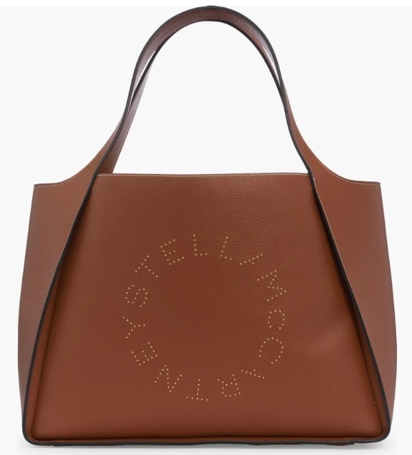 Stella McCartney Studded Logo Faux Leather Tote