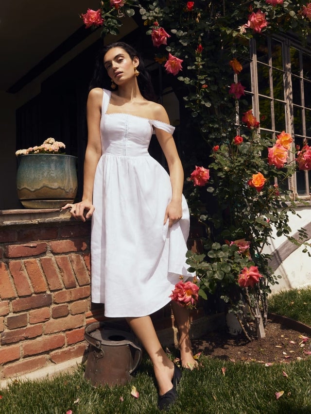 Reformation Tagliatelle Linen Dress