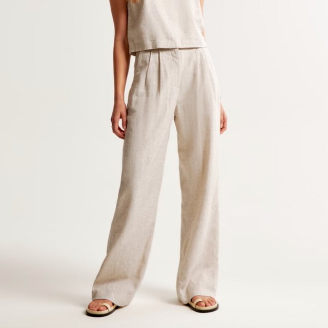 A&F Sloane Tailored Linen-Blend Pant