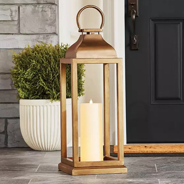 Member's Mark 28" Bronze Lantern with Flameless Pillar Candle