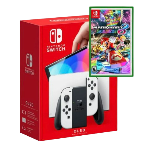 Nintendo Switch – OLED Model with Mario Kart 8 Deluxe Game