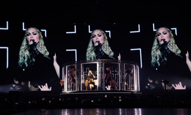     madonna performing "celebration tour" Held on December 14, 2023 at Barclays Center in New York City.