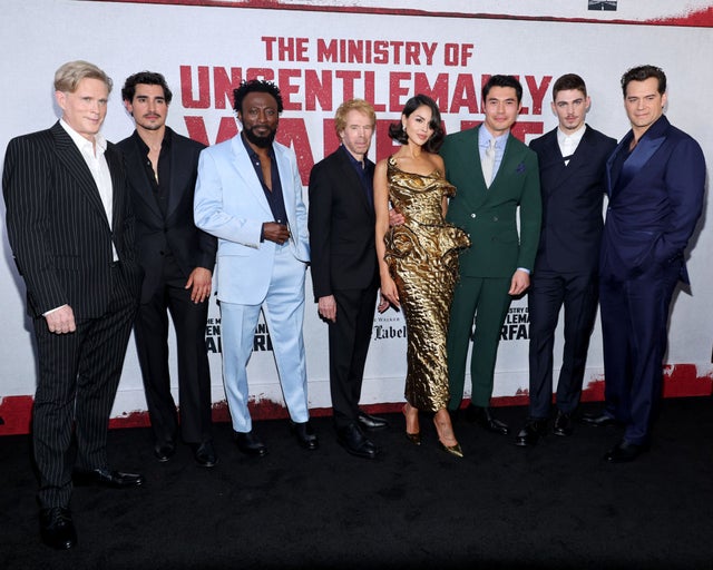 The cast of 'The Ministry of Ungentlemanly Warfare' at the NYC premiere on April 15