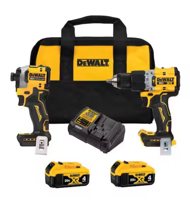 DeWalt Hammer Drill and ATOMIC Impact Driver Cordless Combo Kit