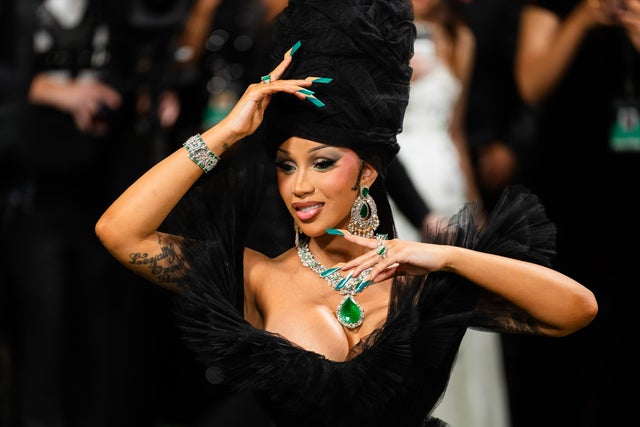 Cardi B attends the 2024 Met Gala celebrating "Sleeping Beauties: Reawakening Fashion" at The Metropolitan Museum of Art on May 06, 2024 in New York City.