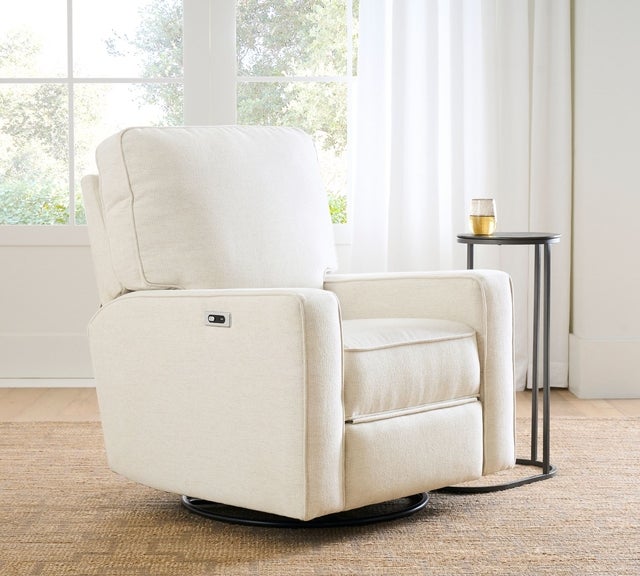 PB Comfort Square Arm Manual and Power Swivel Glider Recliner