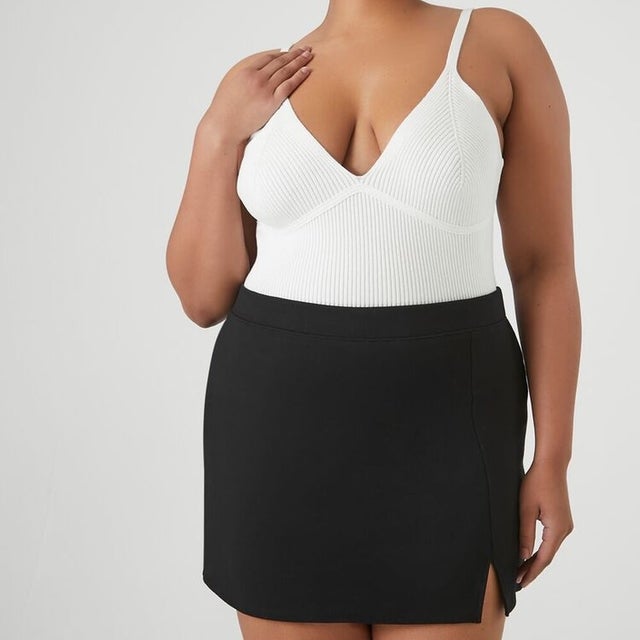 Forever21 Plus-Size Fitted Mini Skirt