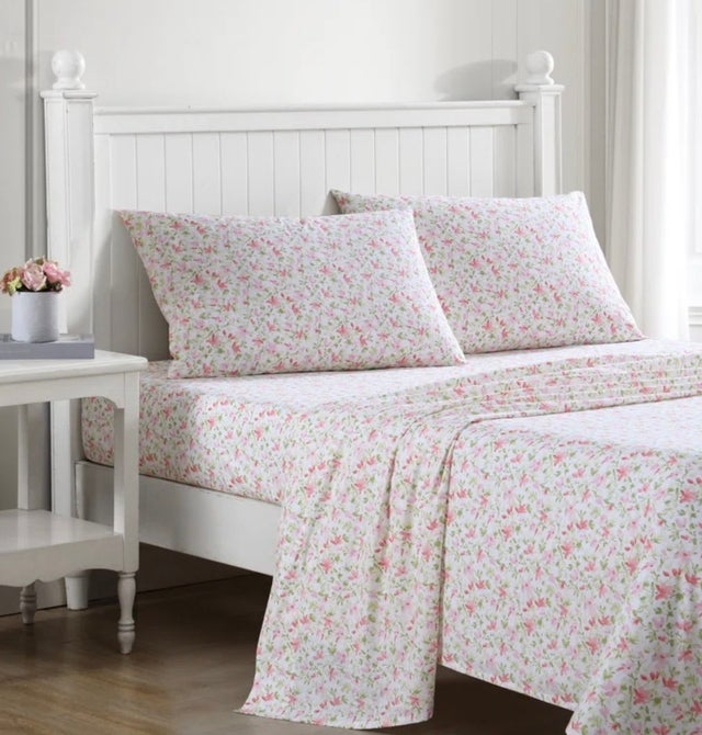 Laura Ashley Printed Cotton Percale Sheet Set