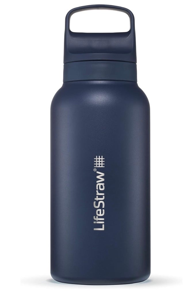 LifeStraw Go Series, Insulated Stainless Steel Water Filter Bottle - 1L