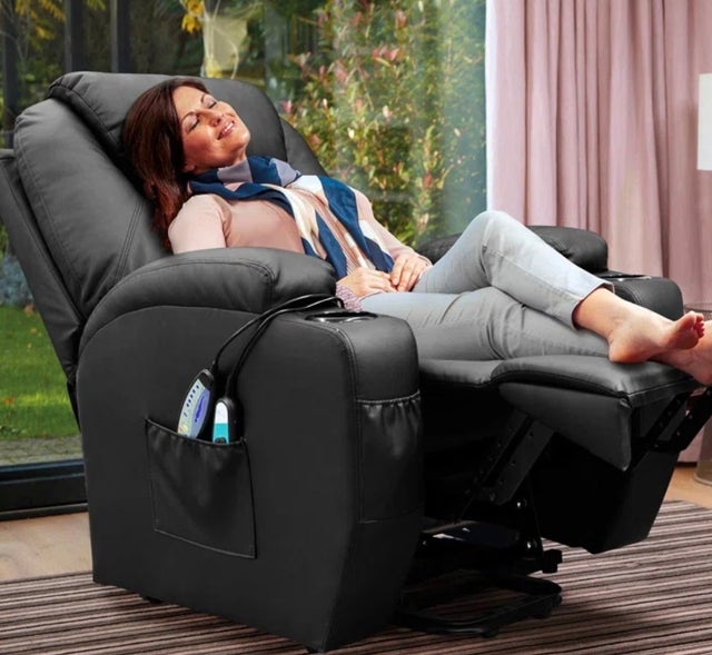 Latitude Run Power-Lift Recliner Chair with Massage and Heating Functions 