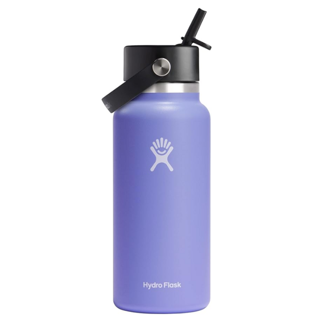 Hydro Flask 32-Ounce Wide Mouth Water Bottle with Flex Straw Lid