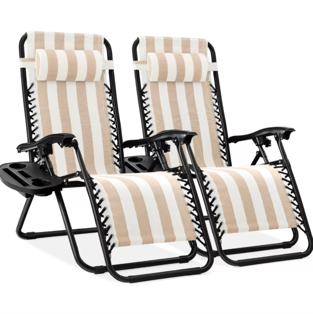 Best Choice Products Set of 2 Zero Gravity Lounge Chair Recliners