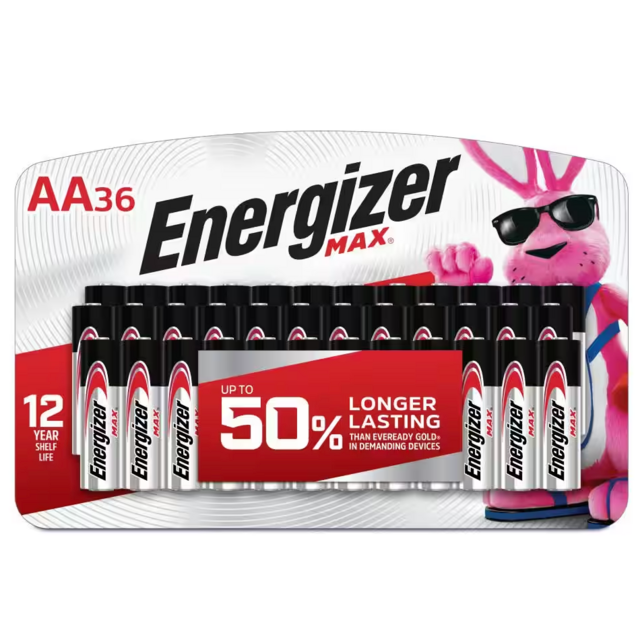 Energizer Max AA Batteries (36 Pack)