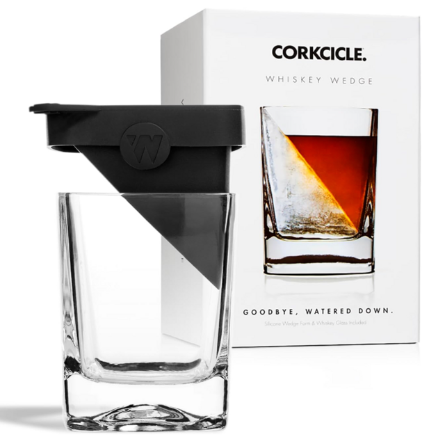 Corkcicle Old Fashioned Whiskey Glass with Silicone Ice Mold