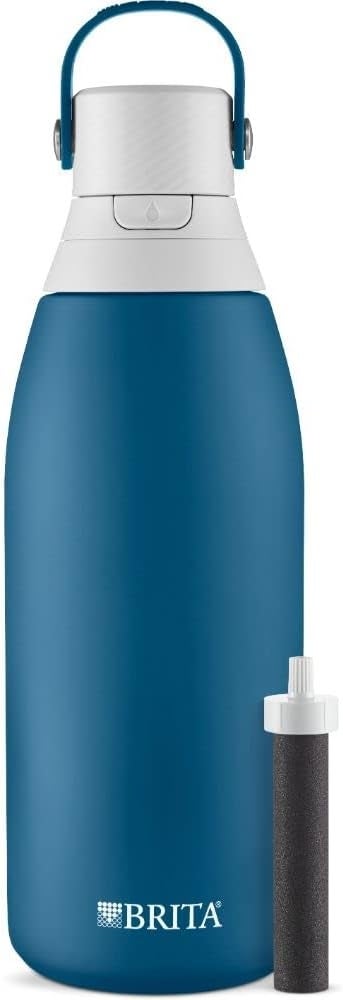 Brita Stainless Steel Premium Filtering Water Bottle, 32 Ounce