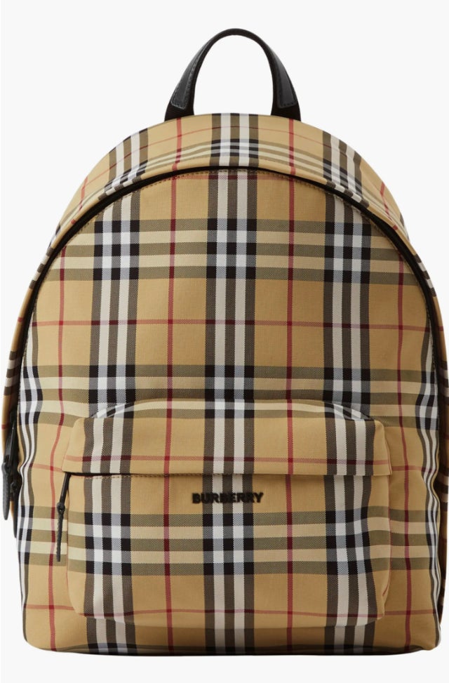 Burberry Jett Check Canvas Backpack