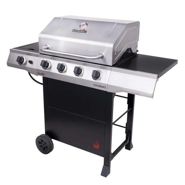 Charbroil Performance Series 4-Burner Propane Gas Grill Cart with Side Burner