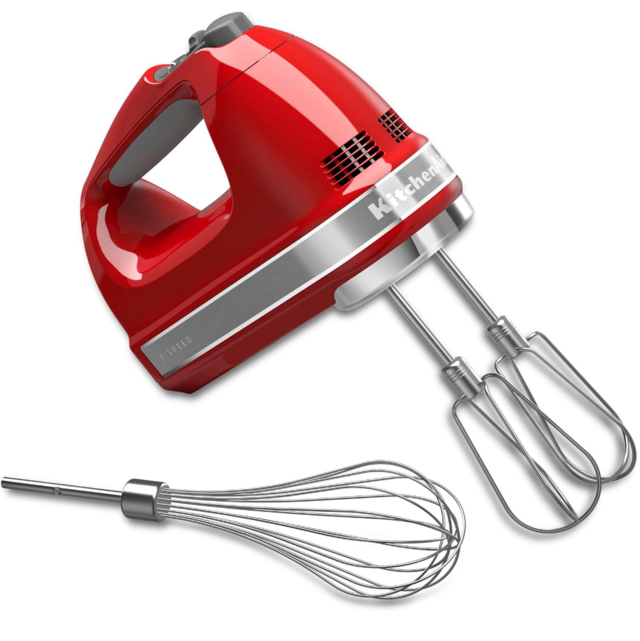 KitchenAid Empire Red 7-Speed Hand Mixer