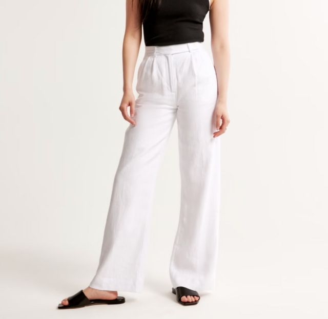 A&F Sloane Tailored Premium Linen Pant
