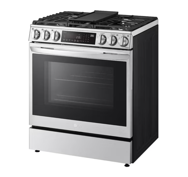 LG 6.3 cu ft. ProBake Convection InstaView Gas Slide-In Range with Air Fry