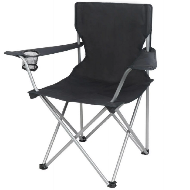 Ozark Trail Adult Basic Quad Folding Camp Chair with Cup Holder