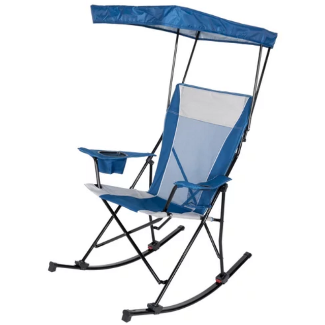 Ozark Trail Mesh Tension Rocking Camp Chair with Canopy