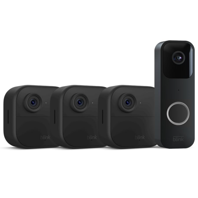 Blink Video Doorbell + 3 Outdoor 4 Smart Security Cameras