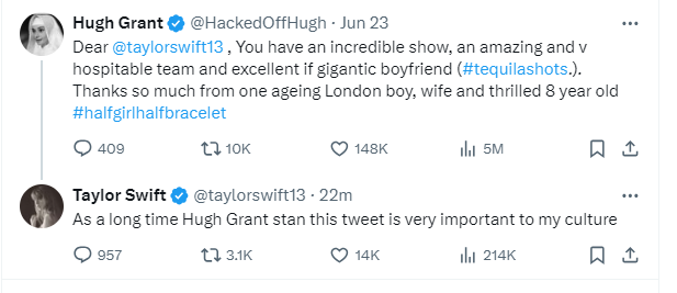 Taylor Swift Hugh Grant