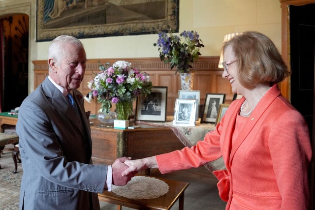 King Charles III and Governor of Queensland, Jeannette Young 