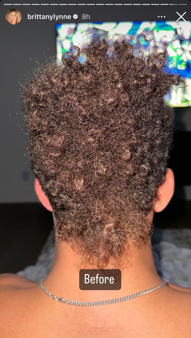 Patrick Mahomes Hair Before and After on IG