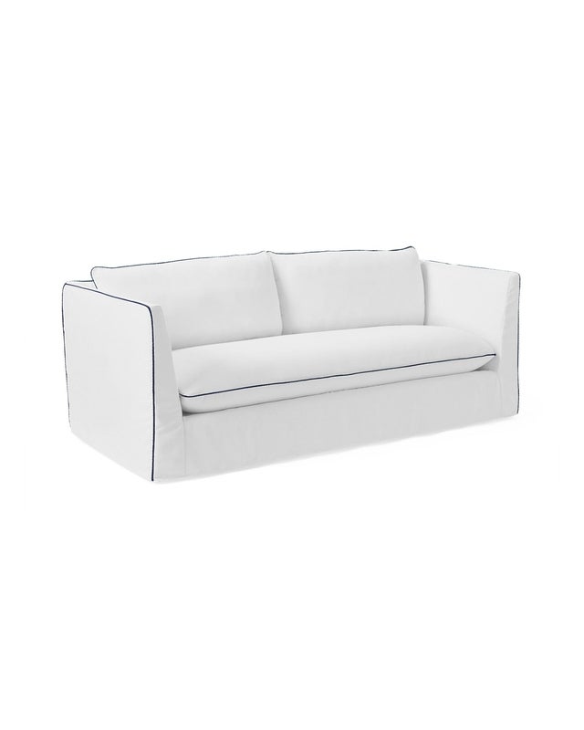 Paros Sofa with Mediterranean Blue Rope Trim