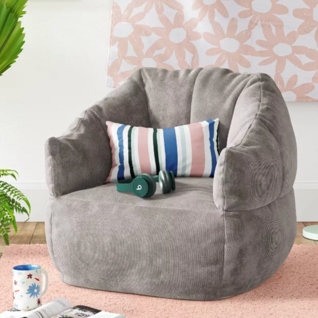 Room Essentials Corduroy Structured Dorm Bean Bag Chair