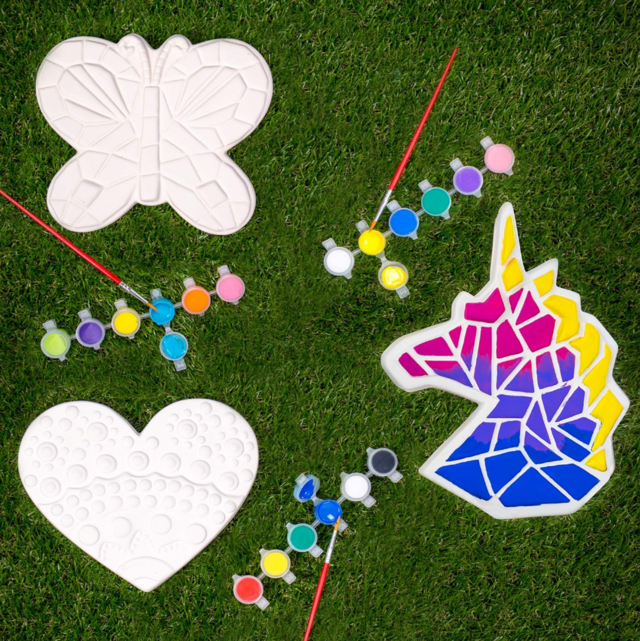 Creative Roots Mosaic Butterfly, Unicorn and Heart DIY Stepping Stone